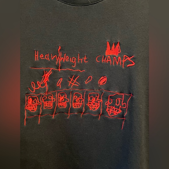 JEAN-MICHEL BASQUIAT COLLECTION Rome Pays Off blue sweatshirt size XL - Picture 4 of 5